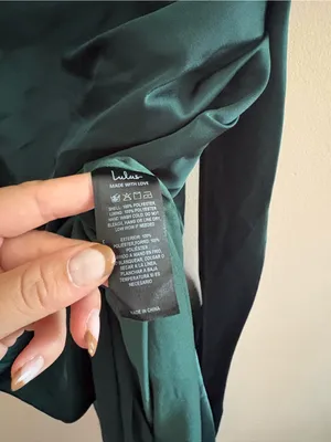 Lulus Signature Elegance Emerald Satin One-Shoulder Maxi Dress Size Large Formal thumbnail 12