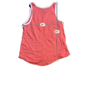 Billabong Womens Shell Yeah Graphic Tank Top‎ Coral Pink Orange Ringer Small thumbnail 5
