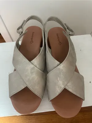 Baretraps Women’s Metallic Slingback Wedge Sandals‎ - Champagne thumbnail 2
