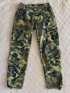 Women’s Camouflage Cargo Pants - Green Camo thumbnail 1