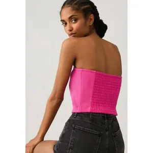 MAEVE Strapless V Wire Corset Top GORGEOUS COLOR Size Medium Tube Azalea Pink thumbnail 2