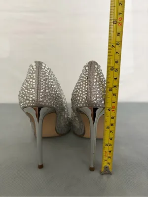 Steve Madden Women Rhinestone Pumps Silver Pointed Toe Heels Sz 6M Vivid-S(B261) thumbnail 4