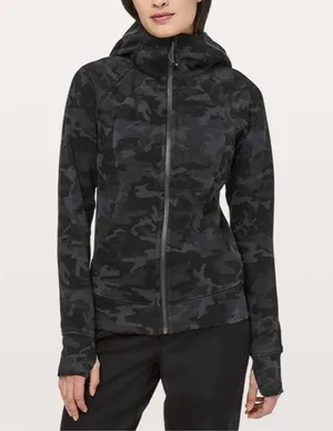 Scuba Hoodie *Light Cotton Fleece Incognito Camo Multi Grey size 4 thumbnail 1