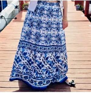 Long skirt Blue Size L thumbnail 2
