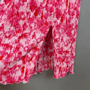 Chelsea28‎ Dress Flutter Sleeve Plissé Midi Dress NWT Pink Red Artful Petals Lrg thumbnail 11