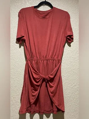 Lululemon Unwind Your Mind Dress Brick Rose White speckles Size 8? thumbnail 4