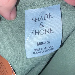 New Shade & Shore steal Green Bikini Bottoms string M thumbnail 9