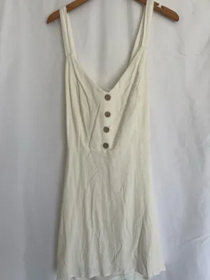 Newbury Kustom White Button-Front Mini Dress thumbnail 3