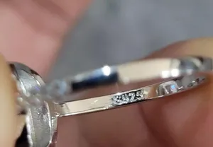 Cushion 3Ct Diamond square 925 logo silver ring engagement bridal 4 5 6 7 8 9 10 thumbnail 9