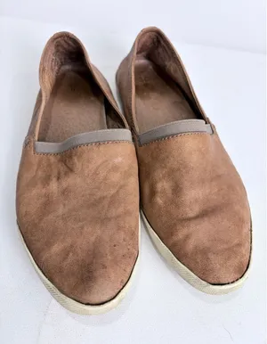 Frye Brown Nubuck Slip-On Flats Minimal Euro Comfort Travel‎ 8M thumbnail 1
