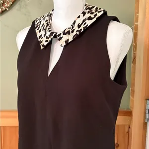 White House black market black dress with detachable accent size 8 thumbnail 2
