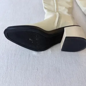 Franco Sarto Dorica Tall Boots 5.5M Cream Leather Block‎ Heel thumbnail 11