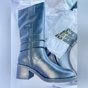 The Drop Women's Sage Tall Biker Boot with Buckles, Black, NWT size 7.5 thumbnail 10
