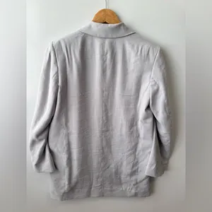 H&M Blazer‎ Oversized Gray One Button Business Casual Jacket XS thumbnail 5