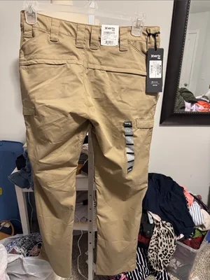 Straight-Leg Cargo Pants in Khaki - Women's Utility Style thumbnail 4