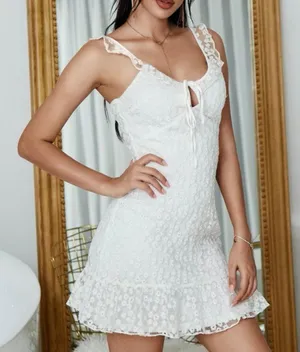 Boutique NWT White Embellished frill dress thumbnail 1
