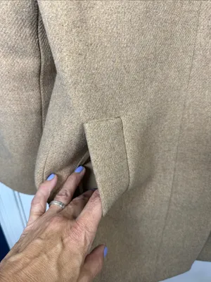 J. Crew Classic City Coat in Taupe Tan with gold zipper W2543 Sz 4 thumbnail 3