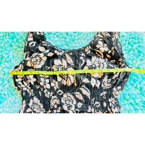 Patrons of Peace black sleeveless floral bohemian midi dress sz Med 8 thumbnail 7