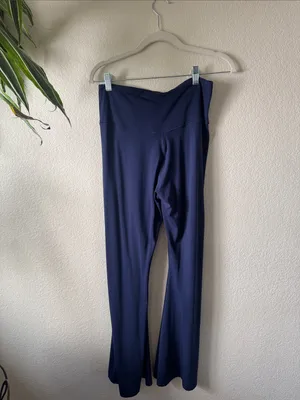 Aerie navy flare leggings with fold over waist sz XL thumbnail 4