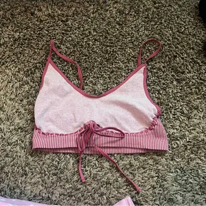 Free People Pink and Purple Striped Bra thumbnail 2