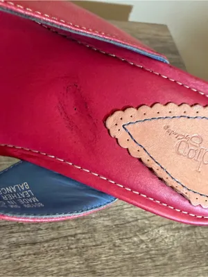 Y2K Indigo by Clark’s Leather Pink Fuchsia Kitten Heels Sandals Women’s Sz 9 thumbnail 9