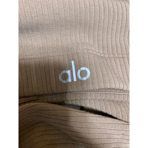 Alo Yoga Ribbed Defined Scoop Neck Long Sleeve Gym Athletic Activewear Bra Top S thumbnail 5