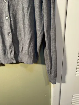 Cielo Women’s Size XL Cardigan Sweater Light Gray Button Crewneck Long Sleeve thumbnail 5
