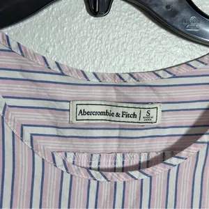 Abercrombie & Fitch Women Stripe Pink Peplum‎ Top Blouse size Small thumbnail 4