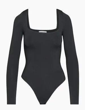 Aritzia Satinette Squareneck Longsleeve Bodysuit thumbnail 2