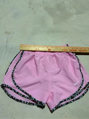 Nike Pink Women's Athletic Shorts with Floral Edge Trim XS thumbnail 4