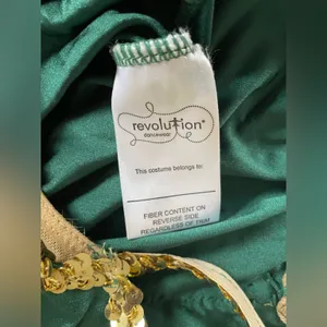 Emerald Green Dance Costume thumbnail 3