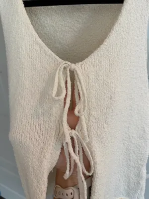 Abercrombie & Fitch Tie-Front Textured Vest thumbnail 4