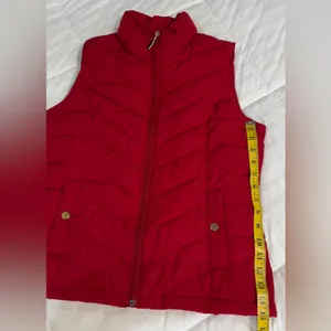 Charter Club Red Quilted Vest Size S thumbnail 5