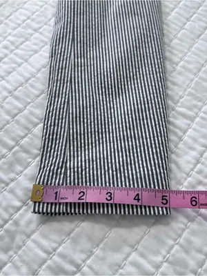 LOFT Women’s 6 Gray and White Stripes Blazer with Shoulder Pad Business Casual thumbnail 13