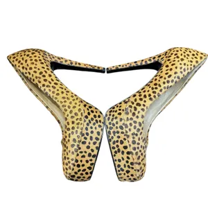Diane von Furstenberg Shoes Womens Leopard Pony‎ Hair Calf Hair Stiletto Heels thumbnail 5