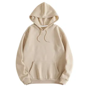 Bear Graphic Drawstring Hoodie in Beige, Size XL thumbnail 2