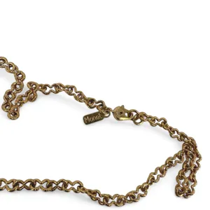 Monet Gold Tone Peanut Chain Necklace 29 Inch Vintage thumbnail 5