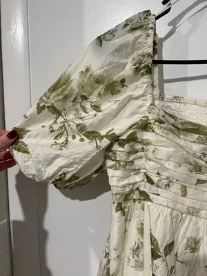 Green And White Floral Dress thumbnail 4