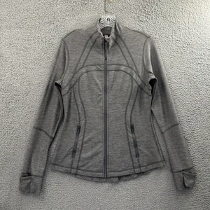 Lululemon Define Jacket Brushed Heathered Slate Gray Athletic Athleisure Size 10 thumbnail 1