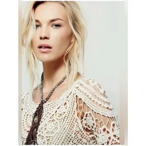 Jens Pirate Booty Free People Crochet Mini Dress Size XS off white / ivory thumbnail 3