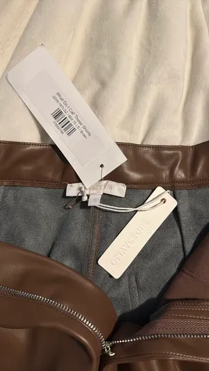 Faux leather shorts Brown thumbnail 2