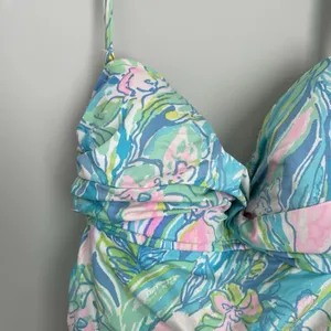 Lilly Pulitzer Size 6 Printed One Piece Swim Suit Bandeau Strapless Multicolor thumbnail 4