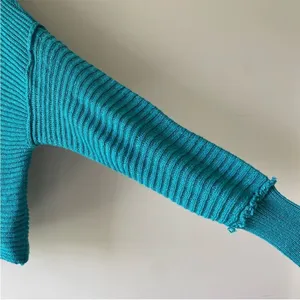 Free People Marlie Ribbed Pullover Sweater‎ in Mar Chiquita xs thumbnail 5