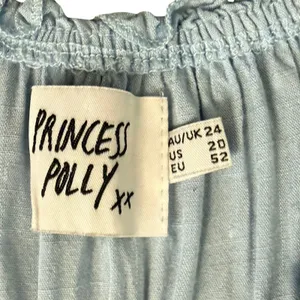 Princess Polly Light Blue Love Galore Smocked Ruffle Shorts Romper size 20 thumbnail 3