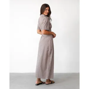 NWT Charcoal Clothing Lua Maxi Dress (Choc Gingham) Size 4 thumbnail 2