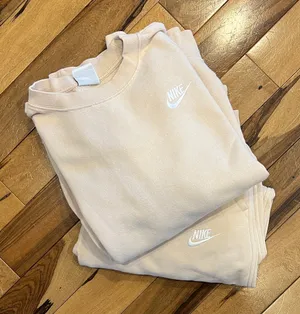 Nike Beige Crewneck Sweatset thumbnail 1