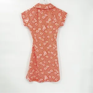 NEW Urban Outfitters Arlo Zip A-Line Mini Dress Women's Size XS Orange Y2K‎ thumbnail 3