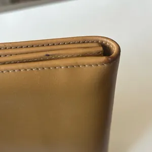 Vintage Coach Leather Tri Fold Card Holder Wallet Tan Camel 5.5”x4” thumbnail 8