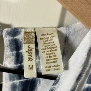 Japna Blue and White Tie-Dye Maxi Dress medium thumbnail 2