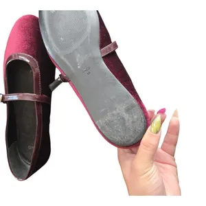 Mango Bella Velvet Mary Jane Flats Size: 39 thumbnail 3